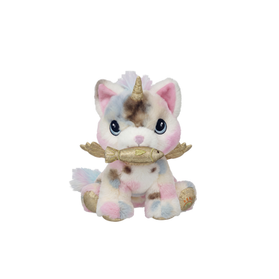Plush toy with unicorn design on a white background