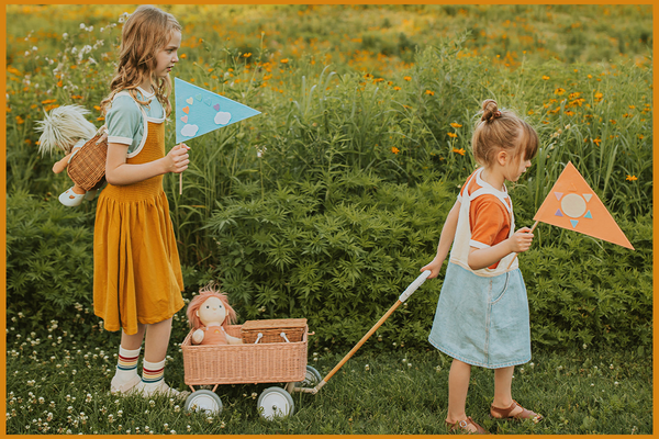 DIY Rainbow Dinkum Doll Flags Olli Ella