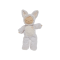 Sleeping white fox plush toy with soft fur, pointed ears, embroidered closed eyes, and outstretched arms from Dozy Dinkums Cozy Dinkums Fenix Fox