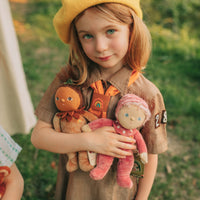 An adorable acorn plush doll from the Dinky Dinkums Forest Friends collection, perfect for snuggling and imaginative play. Collectable, soft and cuddly woodland toy, ideal bedtime companion for toddlers.