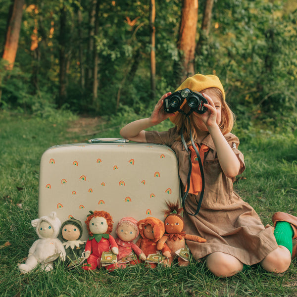 An adorable woodland themed plush doll from the Dinky Dinkums Forest Friends collection, perfect for snuggling and imaginative play. Collectable, soft and cuddly woodland toy, ideal bedtime companion for toddlers.