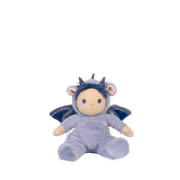 Plush toy dragon on a white background