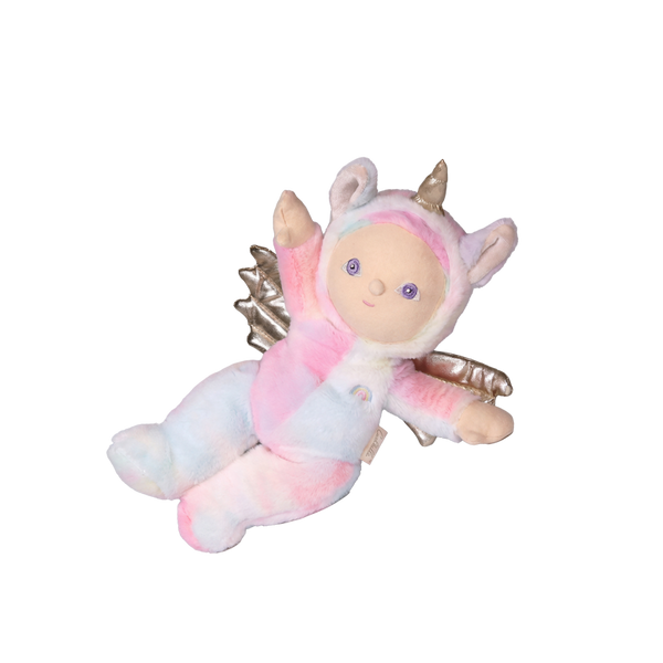 Plush toy with fairy and unicorn design on a white background