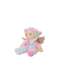 Plush toy fairy with pastel colors on a white background