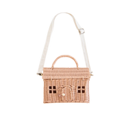 Rattan Casa Bag - Rose