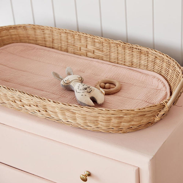 Bayu Rattan Changing Basket by Olli Ella US