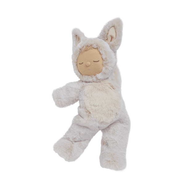 Meet Cozy Dinkum Fenix Fox, a cuddly fox plush toy designed for warmth and coziness. This plush fox has a posable body, sweet embroidered face, tuft of hair, and wears a non-removable suit, making it Ideal for snuggling and imaginative play.