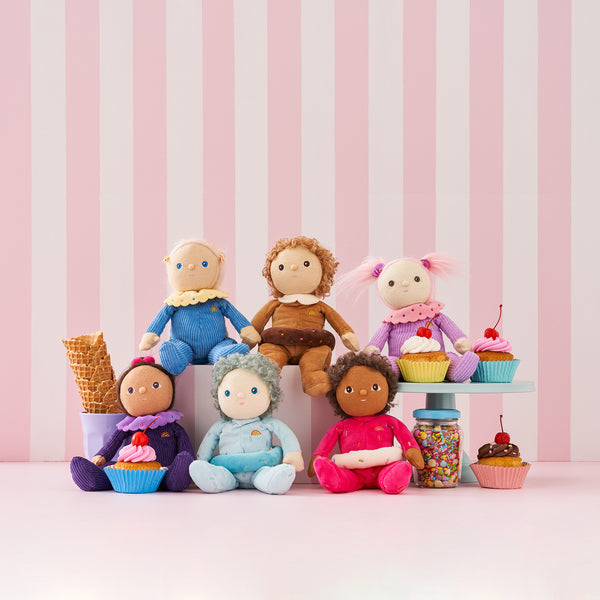 Multipack of our Dinky Dinkums Sweet Treats plush toys for kids. Cute and cuddly mini collectable plush toys. Collect them all.