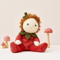 An adorable poinsettia plush doll from the Dinky Dinkums Forest Friends collection, perfect for snuggling and imaginative play. Collectable, soft and cuddly woodland toy, ideal bedtime companion for toddlers.