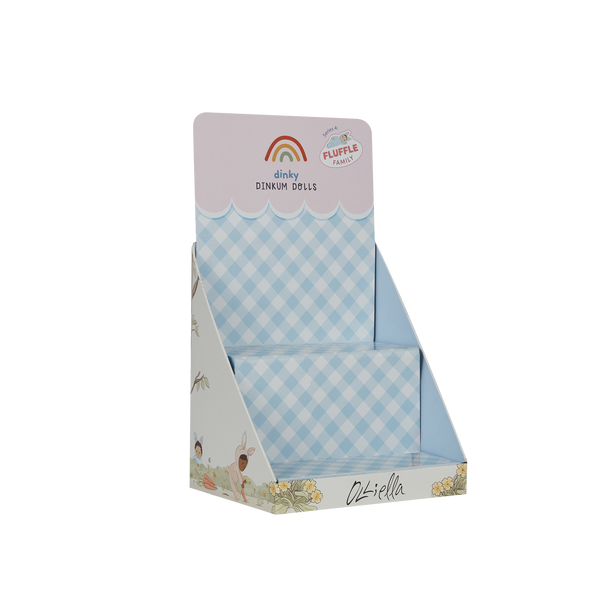 Fun collectable box for our Multi-Pack Dinky Dinkums Fluffle Family. Collectable box of plush bunny toys.