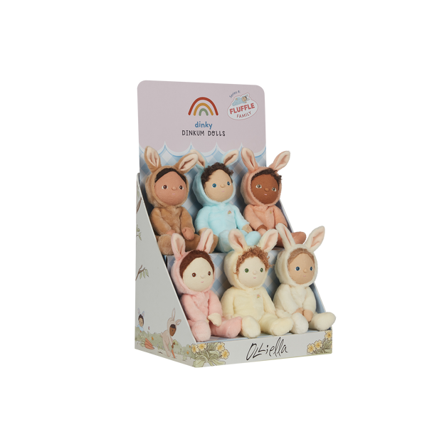 Limited-edition multipack of pocket-sized, Easter-themed plush bunny toys. These collectible Fluffles are perfectly weighted for extra snuggles, making them ideal companions for any adventure.