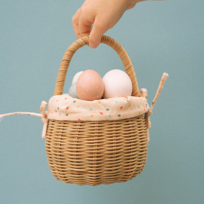 Rattan Berry Basket with Lining - Gumdrop video