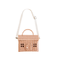 Rattan Casa Bag - Rose