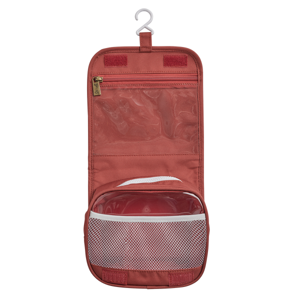 Olli Ella See-Ya Wash Bag Sweetheart red open with details