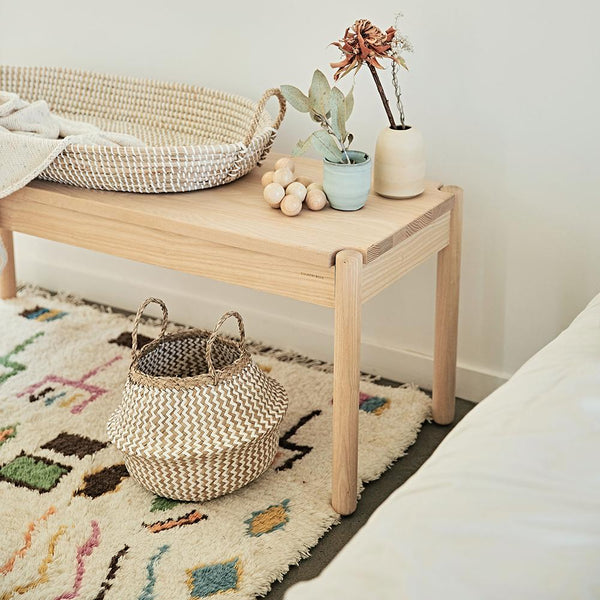 Reva Seagrass Changing Basket - Natural