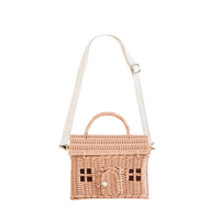 Rattan Casa Bag - Rose