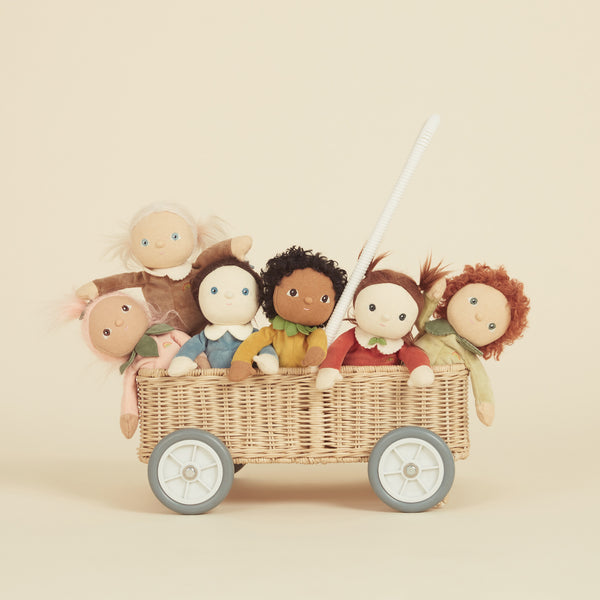Collectable palm-sized plush toy for kids. coconut themed plush doll, perfectly weighted for play.