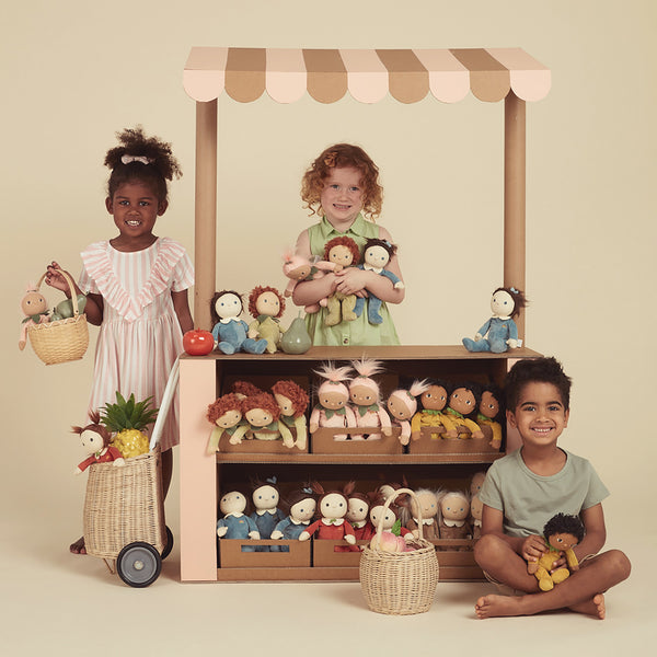 Collectable palm-sized plush toy for kids. Blueberry themed plush doll, perfectly weighted for play.