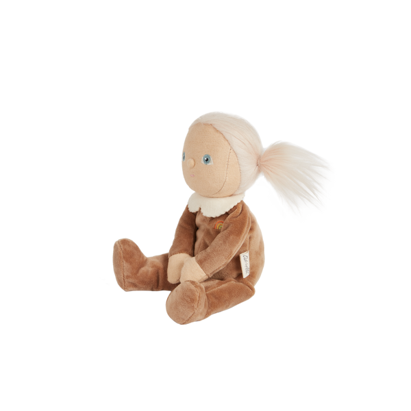 Collectable palm-sized plush toy for kids. coconut themed plush doll, perfectly weighted for play.