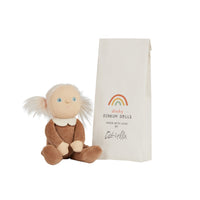 Collectable palm-sized plush toy for kids. coconut themed plush doll, perfectly weighted for play.